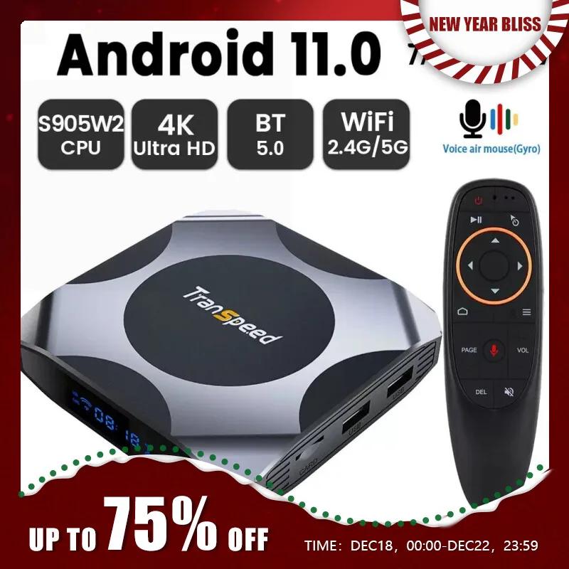 ȵ̵ 11 TV BOX BT5.0     ڽ, ̵ ÷̾, Amlogic05W2 Mali G31 AV1, 4K, 4GB, 64GB, 32GB